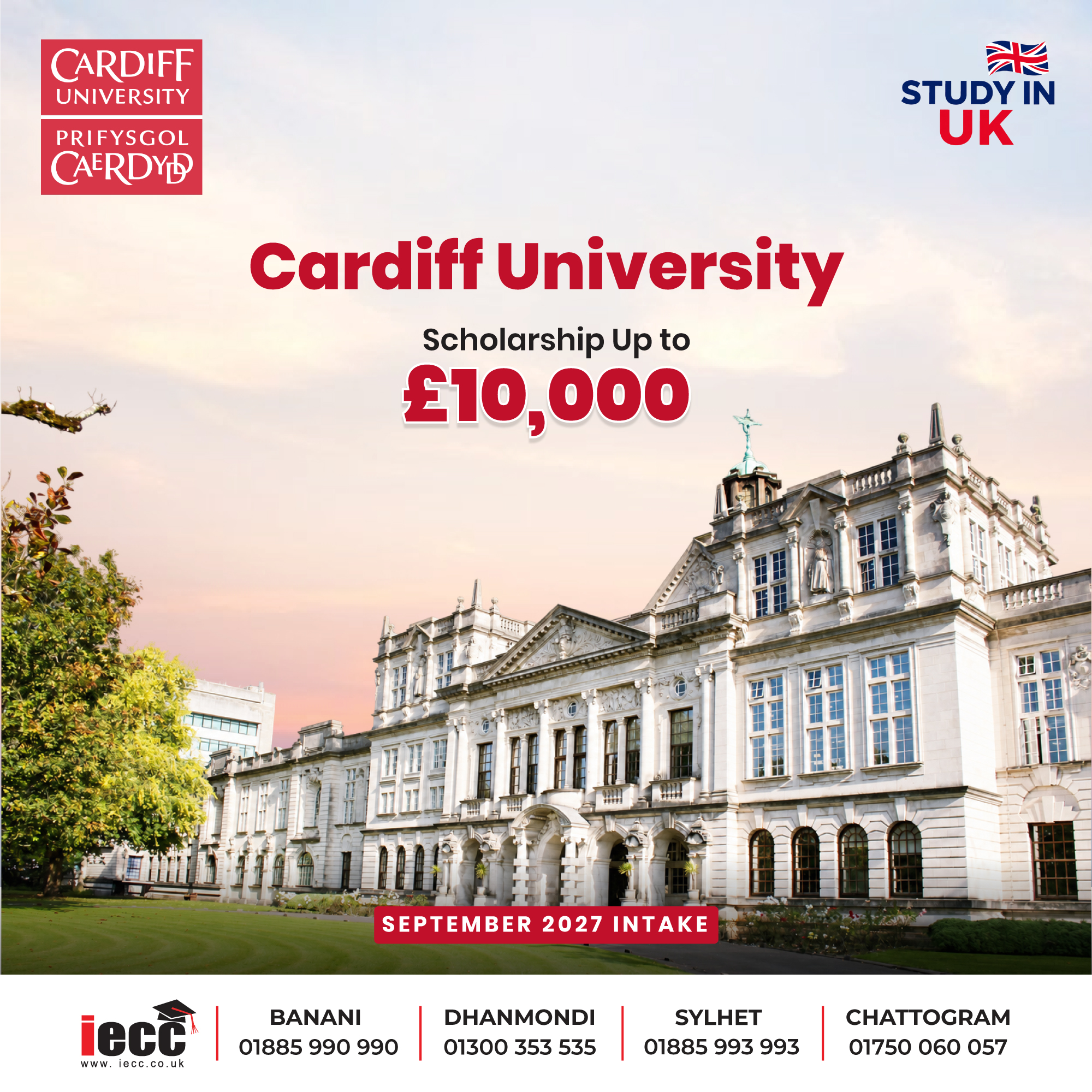 Apply to Cardiff University for the September Intake and Get a Chance to Secure Scholarships of Up to £10,000!
